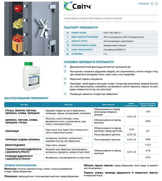 Фунгіцид Світч 1 кг, Syngenta фото